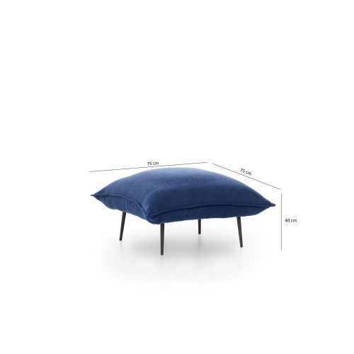 Atelier Del Sofa Tabure, Mornarsko plava, Aspen Tuffet - Navy Blue GR125 slika 2