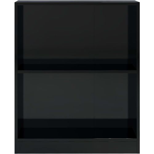Polica za knjige sjajna crna 60x24x74,5 cm konstruirano drvo slika 42