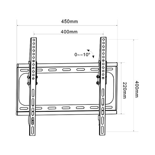 Xstand TILT 32-55 Nosač za TV/NAGIB 0-10/VESA 400x400/40kg/2.5cm od zida slika 6