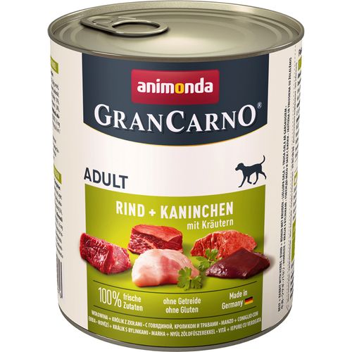 Animonda GranCarno Pas Adult Govedina i Kunić s Biljem, 800 g slika 1