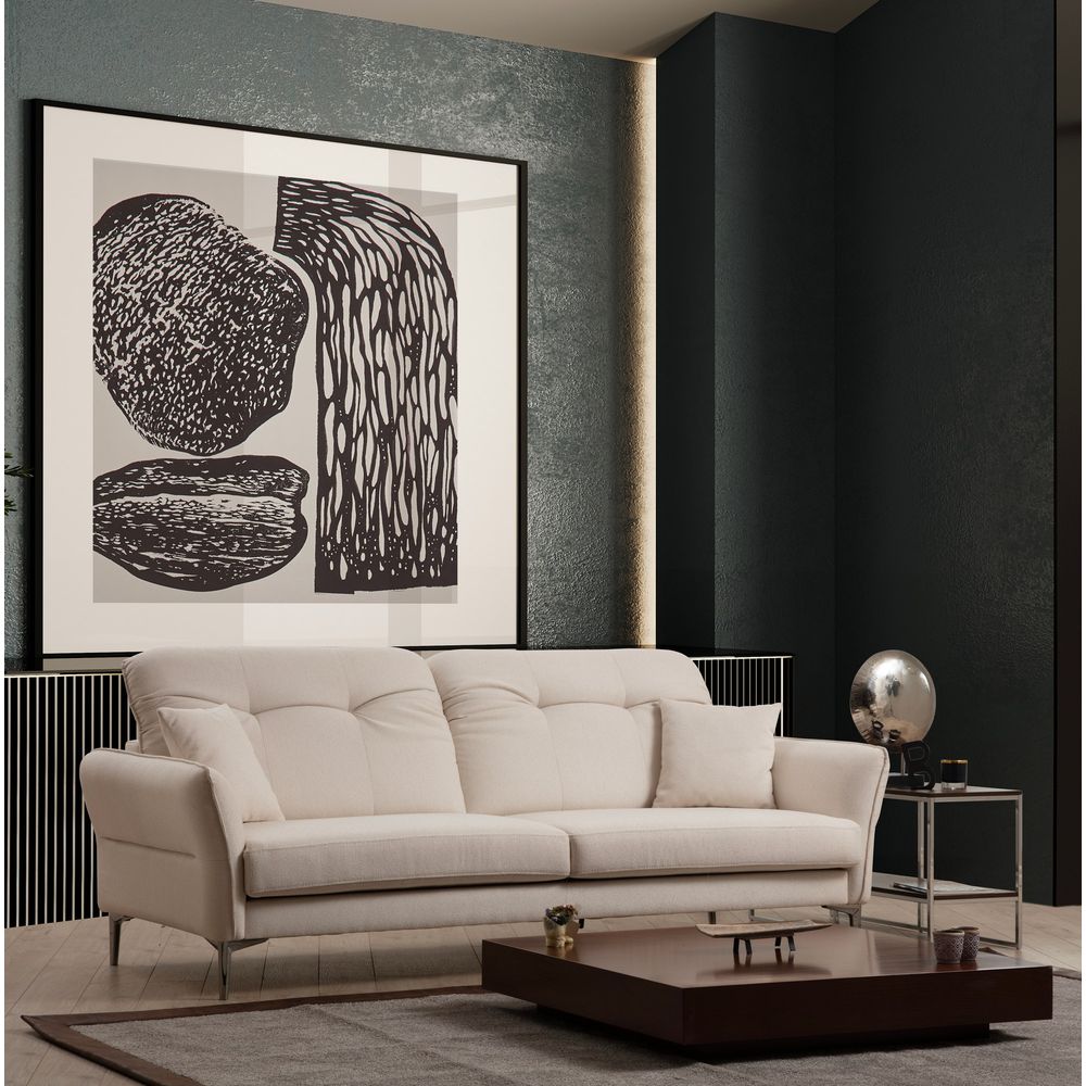 Costor White - Bijela Sofa sa 3 Mjesta slika 2