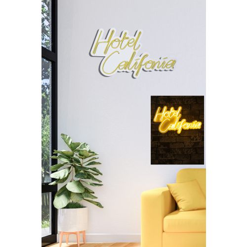 Wallity Ukrasna plastična LED rasvjeta, Hotel California - Yellow slika 3