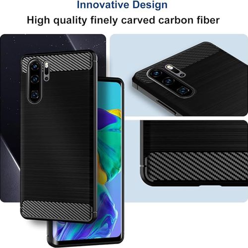 Techsuit Carbon Silicone maska za Huawei P30 Pro – plava slika 6