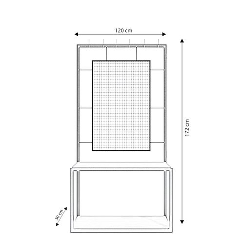 Woody Fashion Stalak za hodnik, Mainz L1319 slika 5