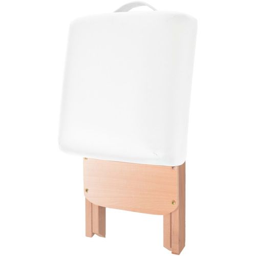 Set sklopivog dvodijelnog masažnog stola 10 cm i stolca bijeli slika 5
