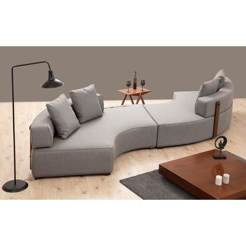 Atelier Del Sofa Kutna garnitura GONDOL-5, siva, Gondol-5 (CHL-SAĞ-CHL-SAĞ) - Grey slika 1