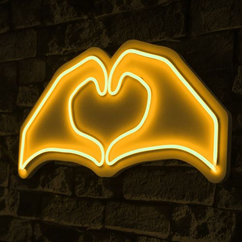 Wallity Ukrasna plastična LED rasvjeta, Sweetheart - Yellow slika 8