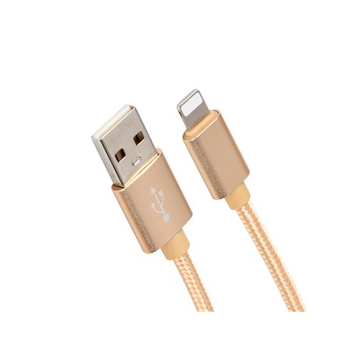 Xwave kabl USB IPHONE 2M 3A,lightning aluminium,upleteni zlatni slika 2