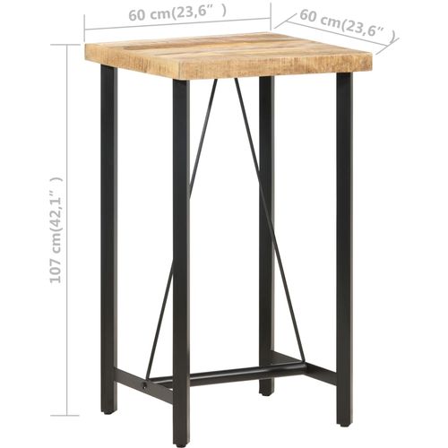 Barski stol 60 x 60 x 107 cm od grubog drva manga slika 24