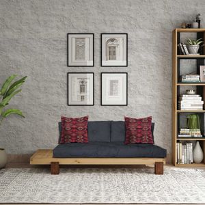 Lounger CPT8374-200, prirodna i mornarsko plava boja