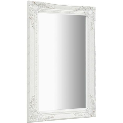 Zidno ogledalo u baroknom stilu 50 x 80 cm bijelo slika 3