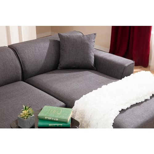 Atelier Del Sofa Kutna garnitura, Antracit, Petra R Corner - Anthracite slika 2