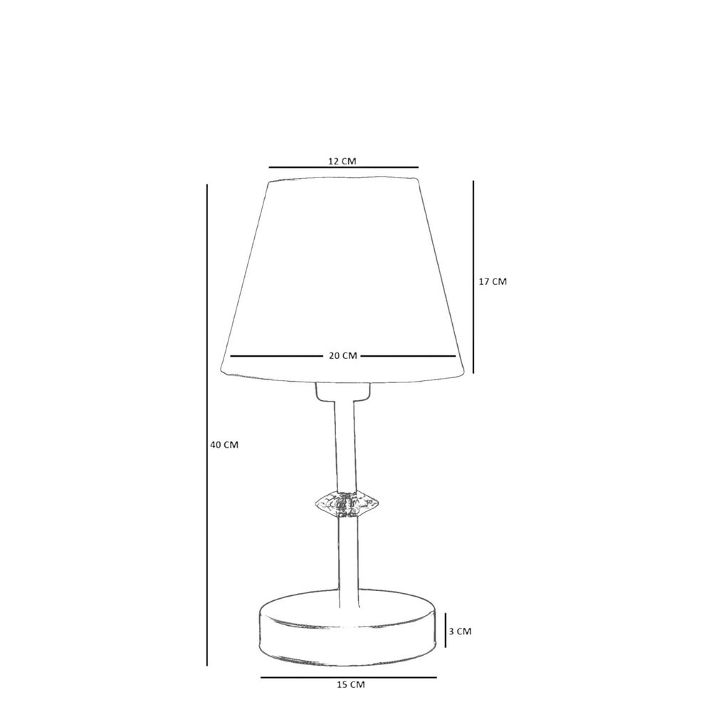 Opviq Stolna lampa 533, crna slika 5