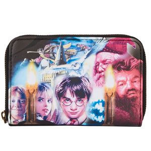 LOUNGEFLY HARRY POTTER SCORCERERS STONE ZIP AROUND WALLET