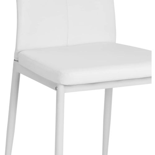 Blagovaonske stolice od umjetne kože 6 kom bijele slika 16