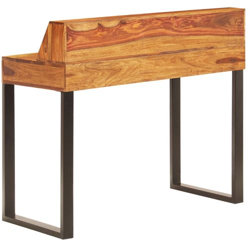 Radni stol od masivnog drva šišama i čelika 110 x 50 x 94 cm slika 16