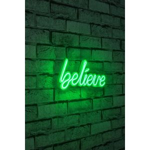 Wallity Ukrasna plastična LED rasvjeta, Believe - Green