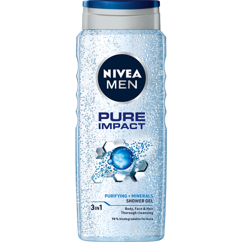 NIVEA Men Pure Impact gel za tuširanje 500ml slika 1