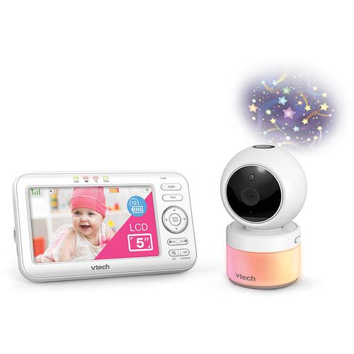 VTech Video Baby Monitor 5'' sa projektorom, noćnim svjetlom i melodijom Pan & Tilt VM5463 slika 1