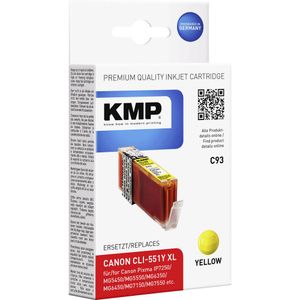 KMP tinta zamijenjen Canon CLI-551Y, CLI-551Y XL kompatibilan  žut C93 1519,0009