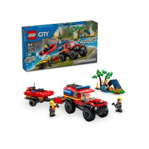 Lego 60412 4x4 Vatrogasno Vozilo s Čamcem za Spašavanje