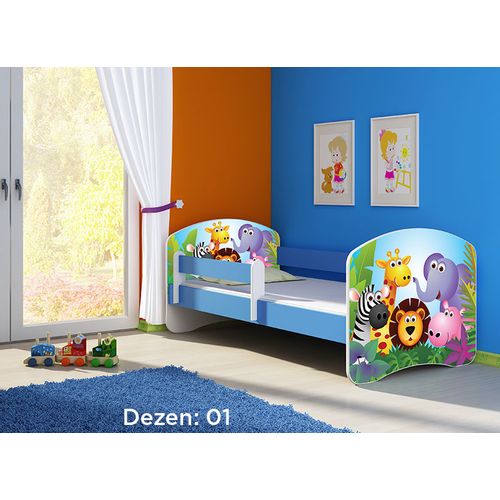 Deciji krevet ACMA II 140x70 + dusek 6 cm BLUE1 slika 1