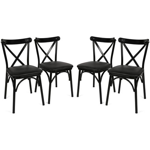 Woody Fashion Set stolica (4 komada), Crno, Ekol 1331 slika 1
