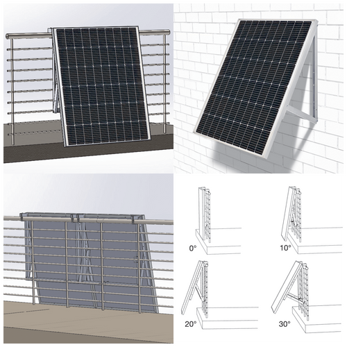 TS Power solarni panel za balkon TS Power PnP 2.0, 200W slika 2