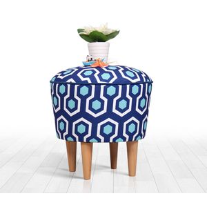 Sky v2 - Blue, White Blue
White Pouffe