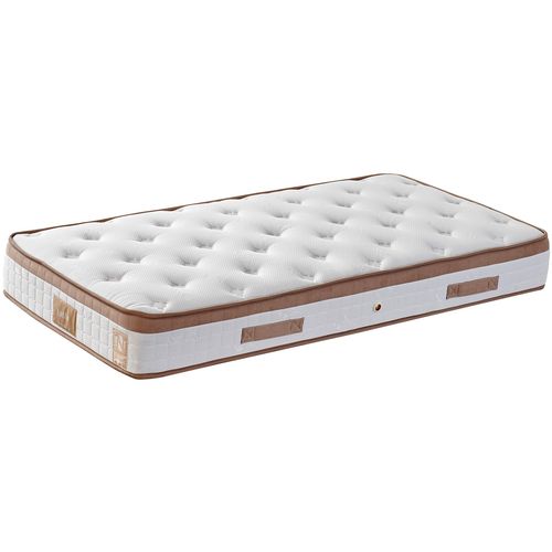 Woody Fashion Madrac, Bijela boja Smeđa, Latte 120x200 cm Single Size Firm Mattress slika 4