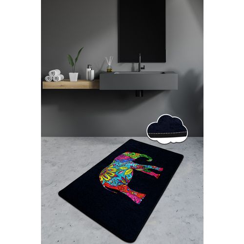 Olifant - Black (80 x 100) Multicolor Bathmat slika 1