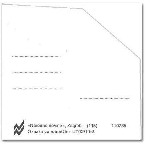 XI-11-8 KNJIŽNI DŽEPIĆ (BIJELI); Komad, 6,5 x 6,5 cm slika 2