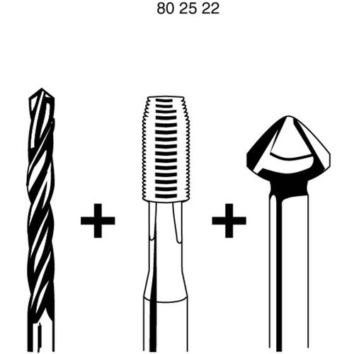 Exact 5925 kombiniran navojno svrdlo    metrički M8 1.25 mm rezanje u desno DIN 3126 HSS  1 St. slika 2