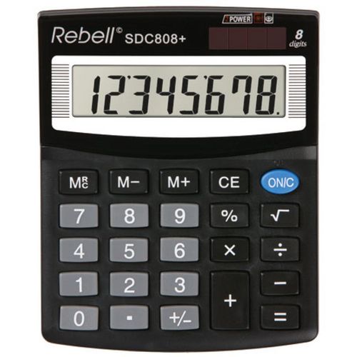 Kalkulator komercijalni Rebell SDC408 black slika 1