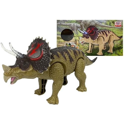 Dinosaur Triceratops na baterije, zeleno-crni slika 1