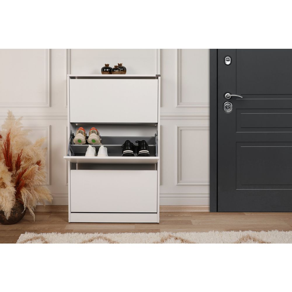 Ormar za cipele Shc-530-Bb-1 - Bijela boja slika 3