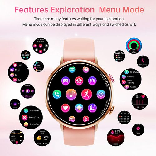 Oukitel BT60 pink Smart Watch ženski 230mAh/Heart rate/SpO2/Blood Pressure/Voice-Assist/Acceler slika 2