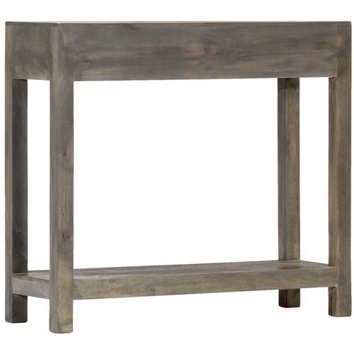 Konzolni stol sivi 86 x 30 x 76 cm od masivnog drva manga slika 49