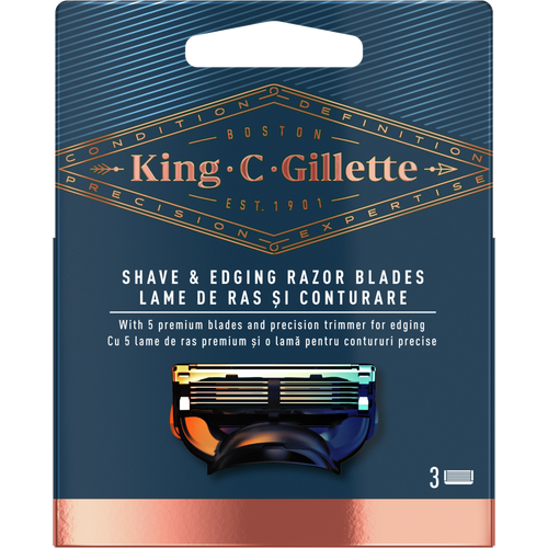 Gillette King C dopune za brijač za oblikovanje brade 3 komada slika 1