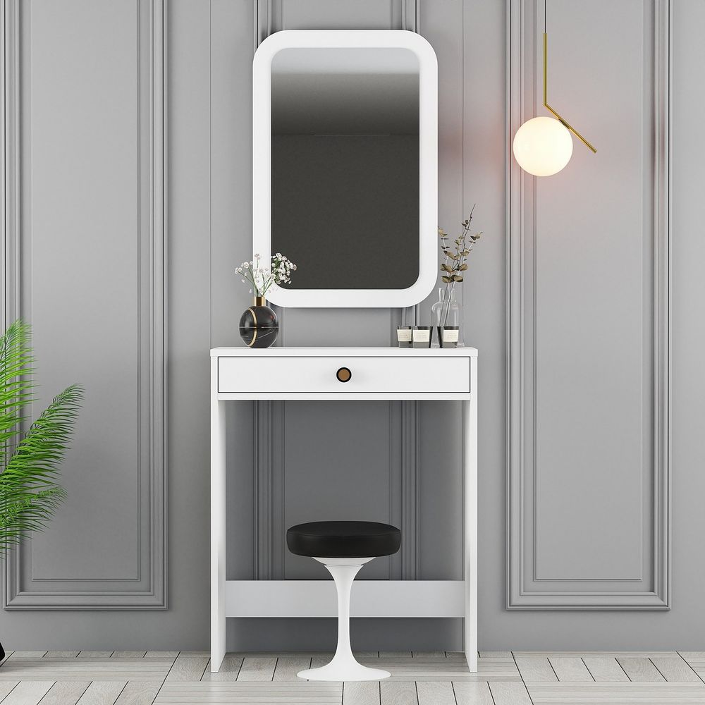Sto za šminkanje "Lizbon Mirror" - boja: Bijela slika 1