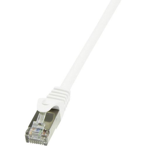 LogiLink CP2111S RJ45 mrežni kabel, Patch kabel cat 6 F/UTP 20.00 m bijela sa zaštitom za nosić 1 St. slika 2