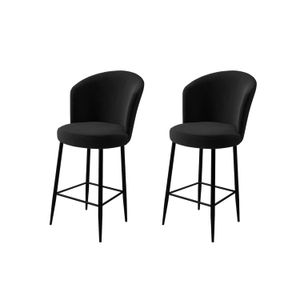 Alte - Black Black Bar Stool Set (2 Pieces)