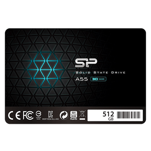 Silicon Power SP512GBSS3A55S25 2.5" 512GB SSD, SATA III, A55, TLC, Read up to 500MB/s, Write up to 450MB/s