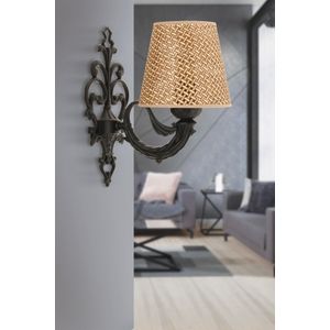 Lampa za zid Lily Hazeran - Prirodna, Crna Prirodna