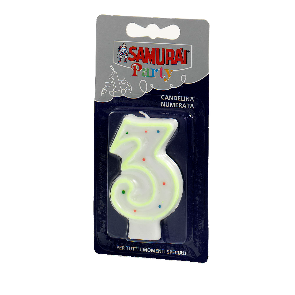 Samurai rođendanska svijeća br. 3 slika 1