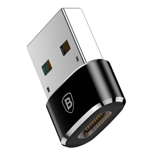 Baseus - OTG adapter (CAAOTG-A01) - Type-C ženski na USB muški - Plug &amp; Play - 3A - crni slika 1