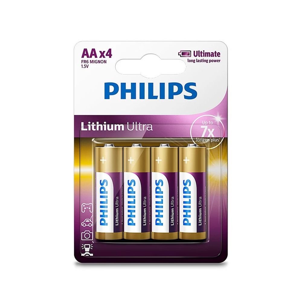 Philips Lithium ultra baterije AA, 4 komada FR6LB4A/00 slika 1
