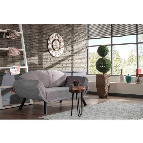 Atelier Del Sofa Dvosjed na razvlačenje, Sivo, Genzo - Grey slika 1