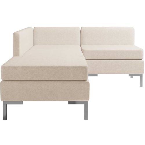 4-dijelni set sofa od tkanine krem slika 32