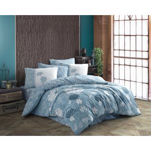 L'essential Maison Rixos - Plavo Beli Ranforce Set Pokrivača za Bračni Krevet